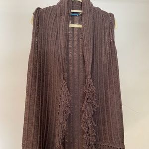 Alice + Olivia Wool Fringe Vest